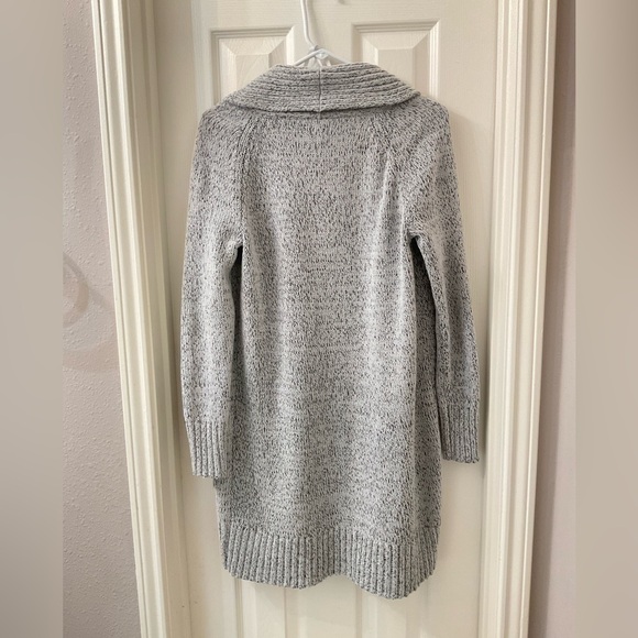 A New Day Long Cardigan Sweater, Heather Gray, Size XS, Shawl Collar, Open Front - Picture 2 of 11
